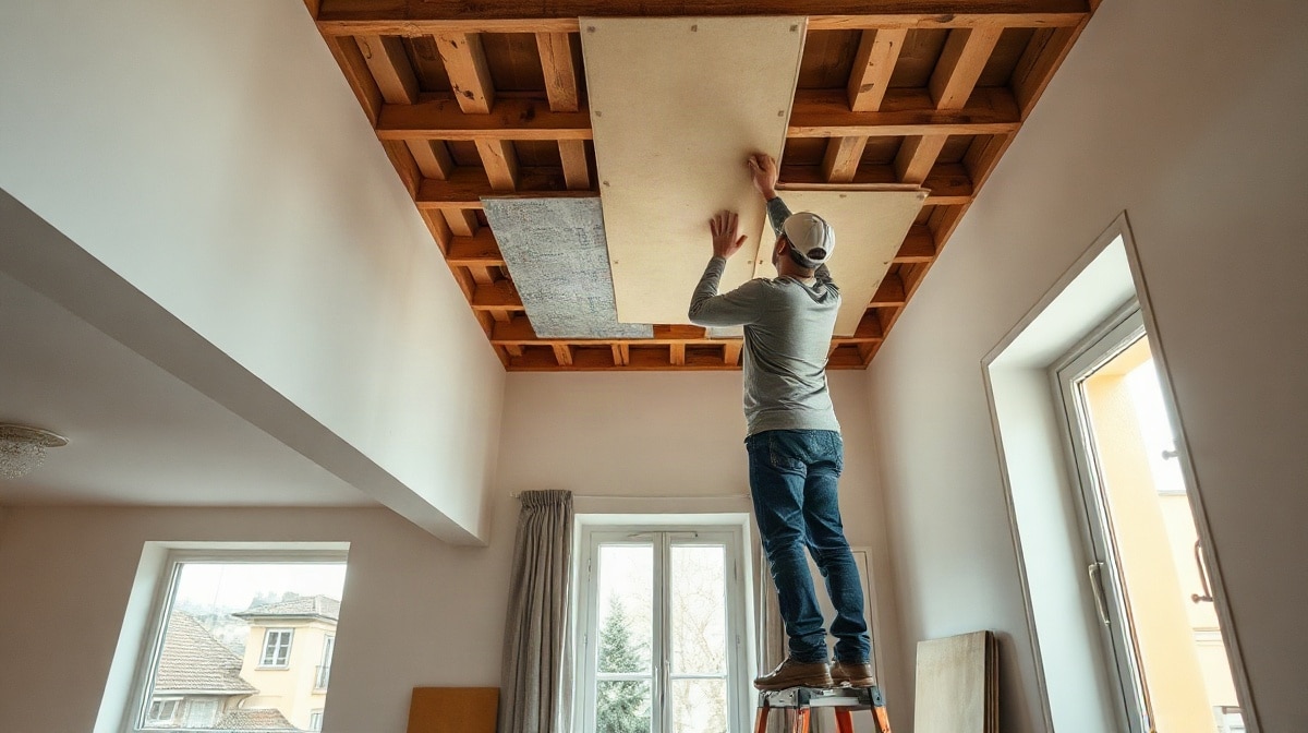 Comment isoler phoniquement un plafond entre