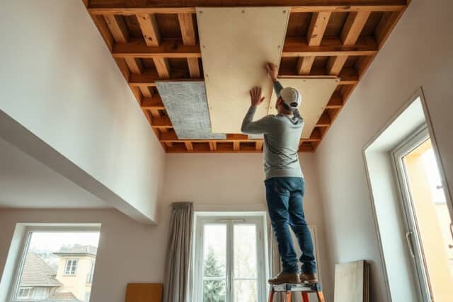 Comment isoler phoniquement un plafond entre